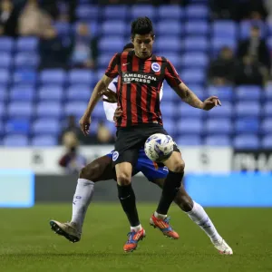 Brighton's Ledesma in Action: Championship Showdown at Reading (10MAR15)