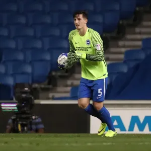 Brighton's Lewis Dunk Dives Between the Posts: Nottingham Forest vs. Brighton & Hove Albion, EFL Sky Bet Championship, 12th August 2016 Brighton's Lewis Dunk Dives Between the Posts: Nottingham Forest vs. Brighton & Hove Albion, EFL Sky Bet Championship, 12th August 2016