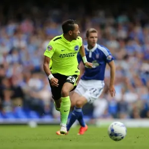 Brighton's Liam Rosenior in Action Against Ipswich Town, Sky Bet Championship 2015