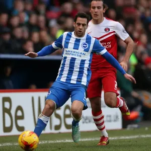 Brighton's Sam Baldock Scores Against Charlton Athletic in Championship Clash, The Valley, January 10, 2015 Brighton's Sam Baldock Scores Against Charlton Athletic in Championship Clash, The Valley, January 10, 2015