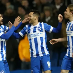 Brighton's Sam Baldock Scores Thrilling Goal Against Leeds United in Championship Match, 24 February 2015 Brighton's Sam Baldock Scores Thrilling Goal Against Leeds United in Championship Match, 24 February 2015