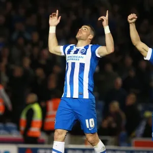 Brighton's Tomer Hemed Scores Double: Brighton and Hove Albion vs Fulham, Sky Bet Championship 2016 Brighton's Tomer Hemed Scores Double: Brighton and Hove Albion vs Fulham, Sky Bet Championship 2016