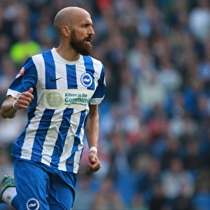 Bruno Saltor in Action: Brighton and Hove Albion vs. Cardiff City, Sky Bet Championship 2015