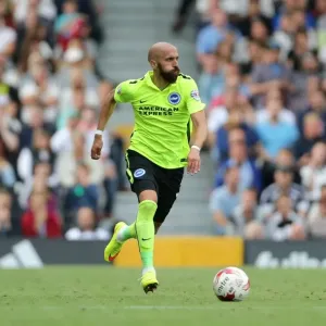 Bruno Saltor of Brighton and Hove Albion in Action against Fulham in Sky Bet Championship Clash, August 2015 Bruno Saltor of Brighton and Hove Albion in Action against Fulham in Sky Bet Championship Clash, August 2015