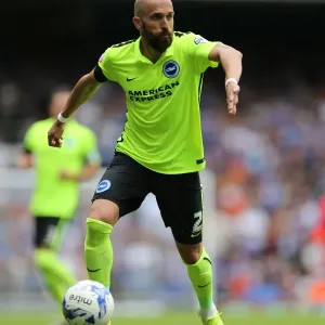 Bruno Saltor of Brighton and Hove Albion in Action Against Ipswich Town, Sky Bet Championship 2015