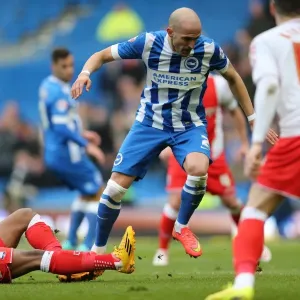 Bruno Saltor Defending for Brighton and Hove Albion Against Birmingham City, February 2015 Bruno Saltor Defending for Brighton and Hove Albion Against Birmingham City, February 2015