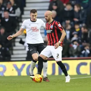 Bruno's Unwavering Determination: Derby County vs. Brighton & Hove Albion, Sky Bet Championship, 6th December 2014