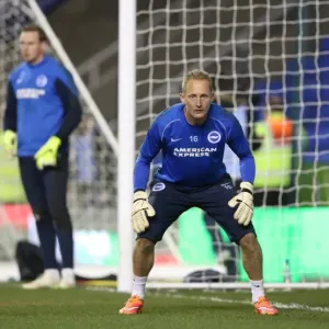 Casper Ankergren Guarding the Goal: Reading vs. Brighton and Hove Albion, Championship Clash at Madejski Stadium (10MAR15)