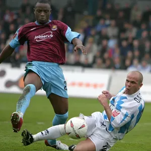 Charlie Oatway tackles Nigel Reo-Coker of West Ham (2004 / 05)
