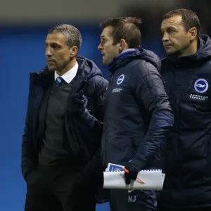 Chris Hughton and Brighton Assistants Nathan Jones and Colin Calderwood Strategize Against Leeds United, 24 February 2015 Chris Hughton and Brighton Assistants Nathan Jones and Colin Calderwood Strategize Against Leeds United, 24 February 2015