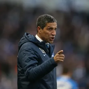 Chris Hughton Directs Brighton and Hove Albion in Intense Sky Bet Championship Showdown vs. Brentford (January 2015)
