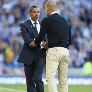 Chris Hughton vs. Pep Guardiola: Clash of the Managers - Brighton and Hove Albion vs. Manchester City (12AUG17) Chris Hughton vs. Pep Guardiola: Clash of the Managers - Brighton and Hove Albion vs. Manchester City (12AUG17)