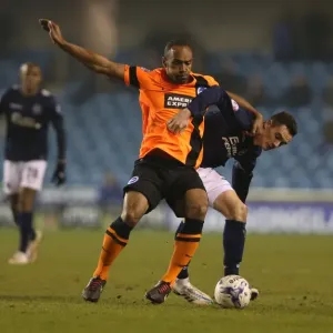 Chris O'Grady in Action: Millwall vs. Brighton & Hove Albion, Sky Bet Championship 2015