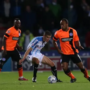 Chris O'Grady Fights for Brighton And Hove Albion Goal Against Huddersfield Town, October 2014 Chris O'Grady Fights for Brighton And Hove Albion Goal Against Huddersfield Town, October 2014