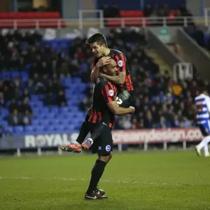 Chris O'Grady Scores Penalty for Brighton against Reading (10MAR15)