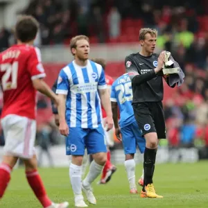 Christian Walton Appreciates Fan Support: Middlesbrough vs. Brighton & Hove Albion (2015)