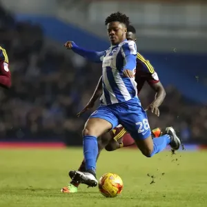 Chuba Akpom (Brighton & Hove Albion) in Action Against Ipswich Town, EFL Sky Bet Championship 2017