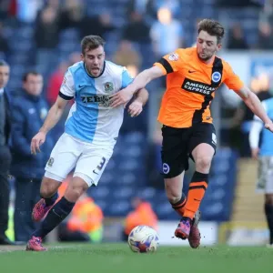 Clash of Titans: Colunga vs. Spurr in the Sky Bet Championship Battle between Blackburn Rovers and Brighton & Hove Albion (21MAR15)