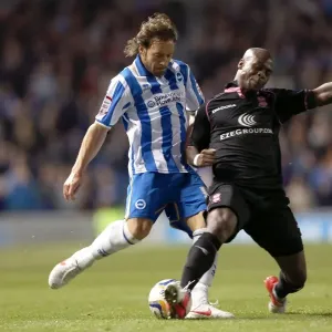 Print of Inigo Calderon vs. Leroy Lita in Npower Championship match