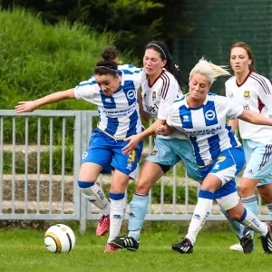 Clash in Women's Football: West Ham United vs. Brighton & Hove Albion (Season 2013-14)