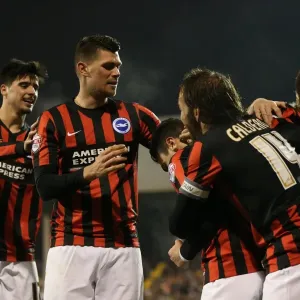 Colunga Scores and Celebrates: Fulham vs. Brighton and Hove Albion, December 2014 Colunga Scores and Celebrates: Fulham vs. Brighton and Hove Albion, December 2014