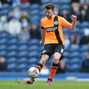 Dale Stephens in Action: Brighton and Hove Albion vs. Blackburn Rovers, Sky Bet Championship, Ewood Park, 21st March 2015