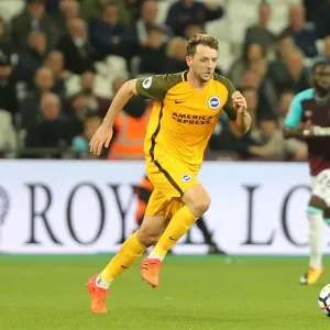 Dale Stephens of Brighton and Hove Albion in Action Against West Ham United, Premier League 2017 Dale Stephens of Brighton and Hove Albion in Action Against West Ham United, Premier League 2017