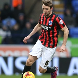 Dale Stephens: Midfield Battle in Brighton and Hove Albion vs. Bolton Wanderers, Sky Bet Championship (28FEB15)