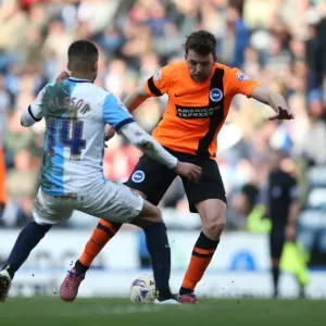 Dale Stephens: Midfield Battle at Ewood Park - Brighton and Hove Albion vs. Blackburn Rovers, Championship Match (21MAR15)