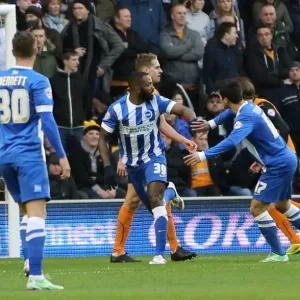 Darren Bent Scores and Celebrates: A Championship Goal for Brighton and Hove Albion at Molineux (20DEC14) Darren Bent Scores and Celebrates: A Championship Goal for Brighton and Hove Albion at Molineux (20DEC14)