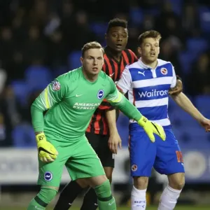 David Stockdale in Action: Reading vs. Brighton and Hove Albion, Championship Clash at Madejski Stadium (10MAR15)
