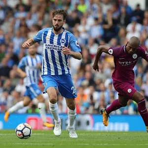 Davy Propper of Brighton & Hove Albion Faces Manchester City in Premier League Showdown (12AUG17) Davy Propper of Brighton & Hove Albion Faces Manchester City in Premier League Showdown (12AUG17)