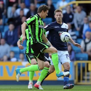 Dean Hammond Print, Millwall v Brighton & Hove Albion, The Den