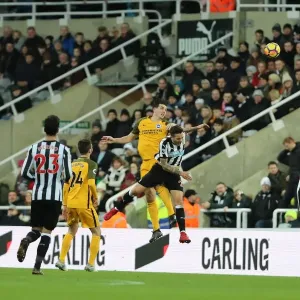 Decisive Battle: Newcastle United vs. Brighton and Hove Albion (30DEC17) - Lewis Dunk in Action