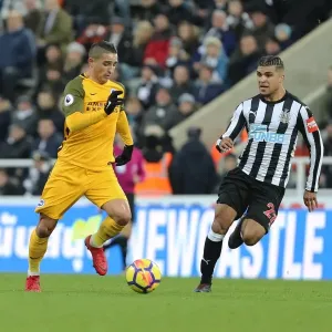 Decisive Clash: Knockaert vs Yedlin at St. James Park - Newcastle United vs Brighton and Hove Albion (30DEC17)