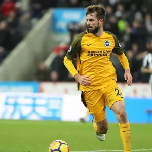 Decisive Moment: Davy Propper of Brighton and Hove Albion in Action Against Newcastle United (30DEC17)