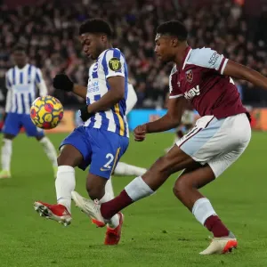 Decisive Moment: Premier League Showdown - West Ham United vs. Brighton and Hove Albion, 1st December 2021 Decisive Moment: Premier League Showdown - West Ham United vs. Brighton and Hove Albion, 1st December 2021