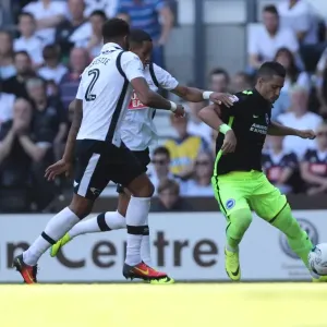 Derby County vs. Brighton and Hove Albion: EFL Sky Bet Championship Clash at iPro Stadium (06AUG16) - Intense Match Action Derby County vs. Brighton and Hove Albion: EFL Sky Bet Championship Clash at iPro Stadium (06AUG16) - Intense Match Action