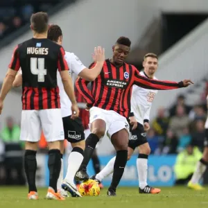 Derby vs Brighton: Intense Moment between Rohan Ince and Opponent in Championship Clash (December 2014)