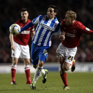 Determined Vicente: Brighton & Hove Albion vs Charlton Athletic, April 2013 (NPower Championship, Amex Stadium)