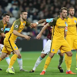 Duffy and Stephens in Action: Brighton vs. West Ham United, Premier League 2017 Duffy and Stephens in Action: Brighton vs. West Ham United, Premier League 2017
