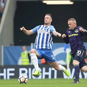 Duffy vs Rooney: Intense Battle at the American Express Community Stadium - Brighton and Hove Albion vs Everton, Premier League (12th August 2017)