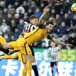 Dunk vs. Gayle: Intense Battle Between Newcastle and Brighton Defender and Forward in Premier League Clash (30DEC17)