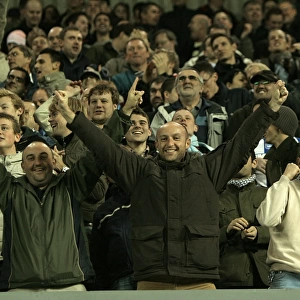 Fans Celebrate Quarter Final Millwall Win