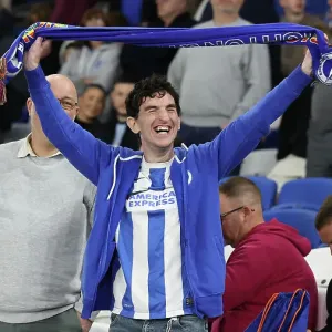 Football Fans Football Supporters With Scarves Football Fans Football Supporters With Scarves