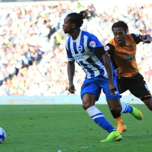 Gaetan Bong Outruns Abel Hernandez in Intense Championship Clash: Brighton & Hove Albion vs Hull City (12th September 2015) Gaetan Bong Outruns Abel Hernandez in Intense Championship Clash: Brighton & Hove Albion vs Hull City (12th September 2015)