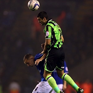 Gary Dicker of Brighton & Hove Albion in Action Against Burnley at Leicester City's Kingpower Stadium (October 23, 2012)