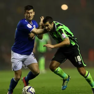Gary Dicker in Intense Possession Battle: Brighton & Hove Albion vs. Burnley, Npower Championship, October 2012 Gary Dicker in Intense Possession Battle: Brighton & Hove Albion vs. Burnley, Npower Championship, October 2012
