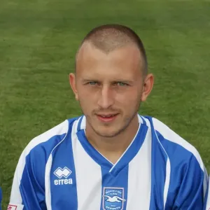 Gary Hart Print in Brighton and Hove Albion FC Colors Gary Hart Print in Brighton and Hove Albion FC Colors