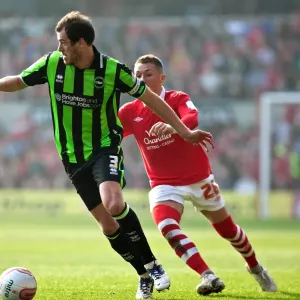 Gordon Greer: In Action for Brighton & Hove Albion against Nottingham Forest, March 24, 2012 Gordon Greer: In Action for Brighton & Hove Albion against Nottingham Forest, March 24, 2012